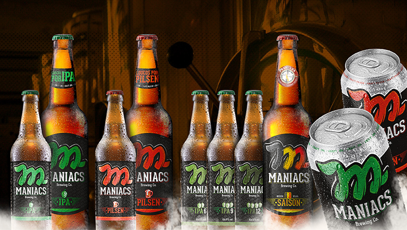 Linha de cervejas Maniacs Brewing Co.