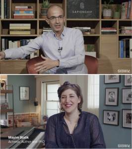 Yuval Noah e Mayim Bialik discutem por que ter medo da inovação