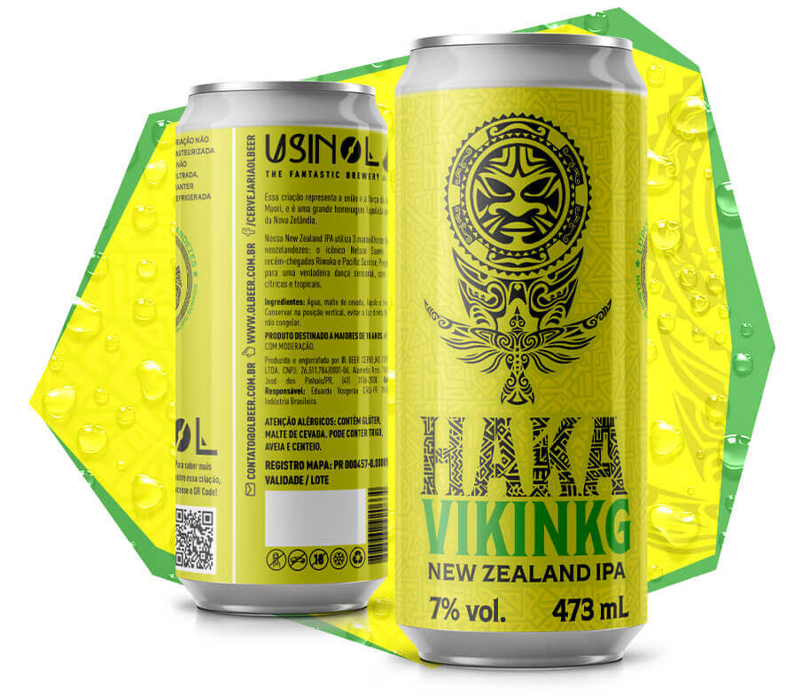 ØL Beer: embalagens USINØL - Haka Viking